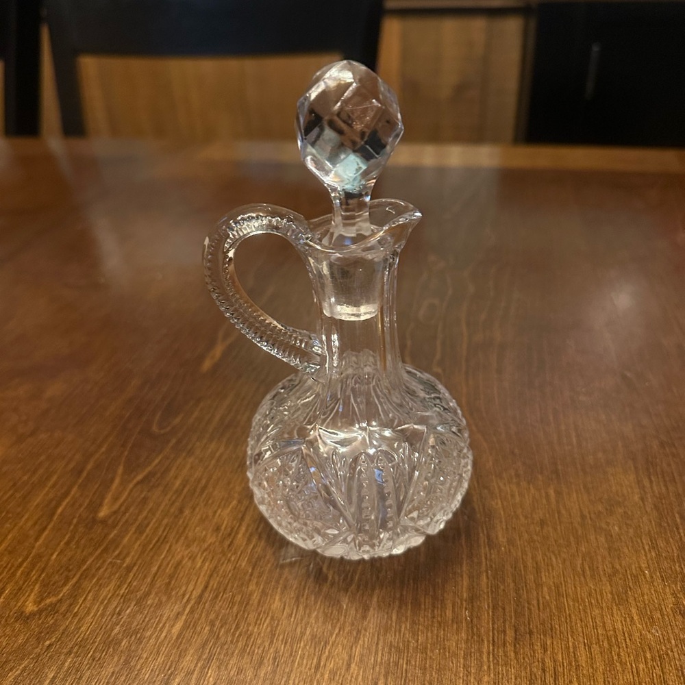 Vintage cut glass cruet